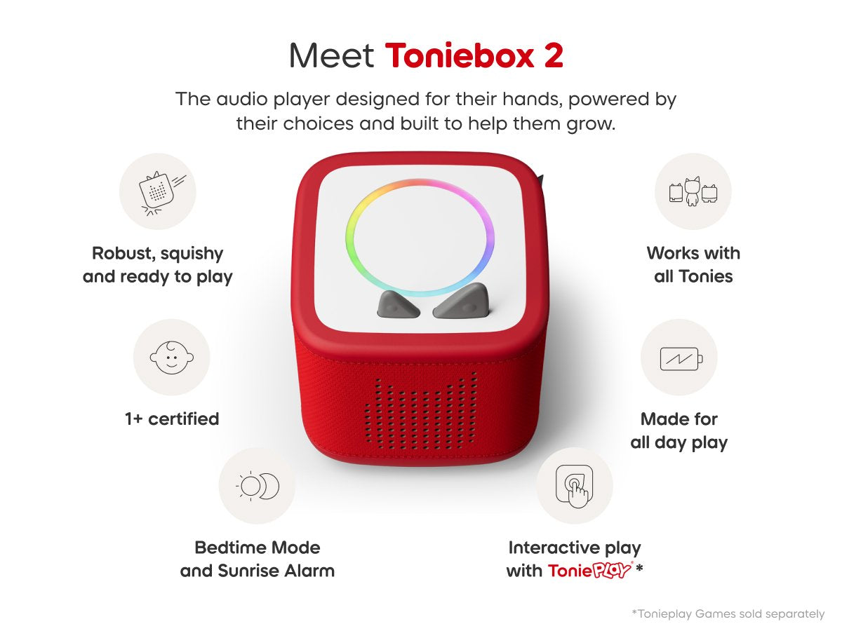 Tonies -  Toniebox 2 Kırmızı Başlangıç Seti Kutusu