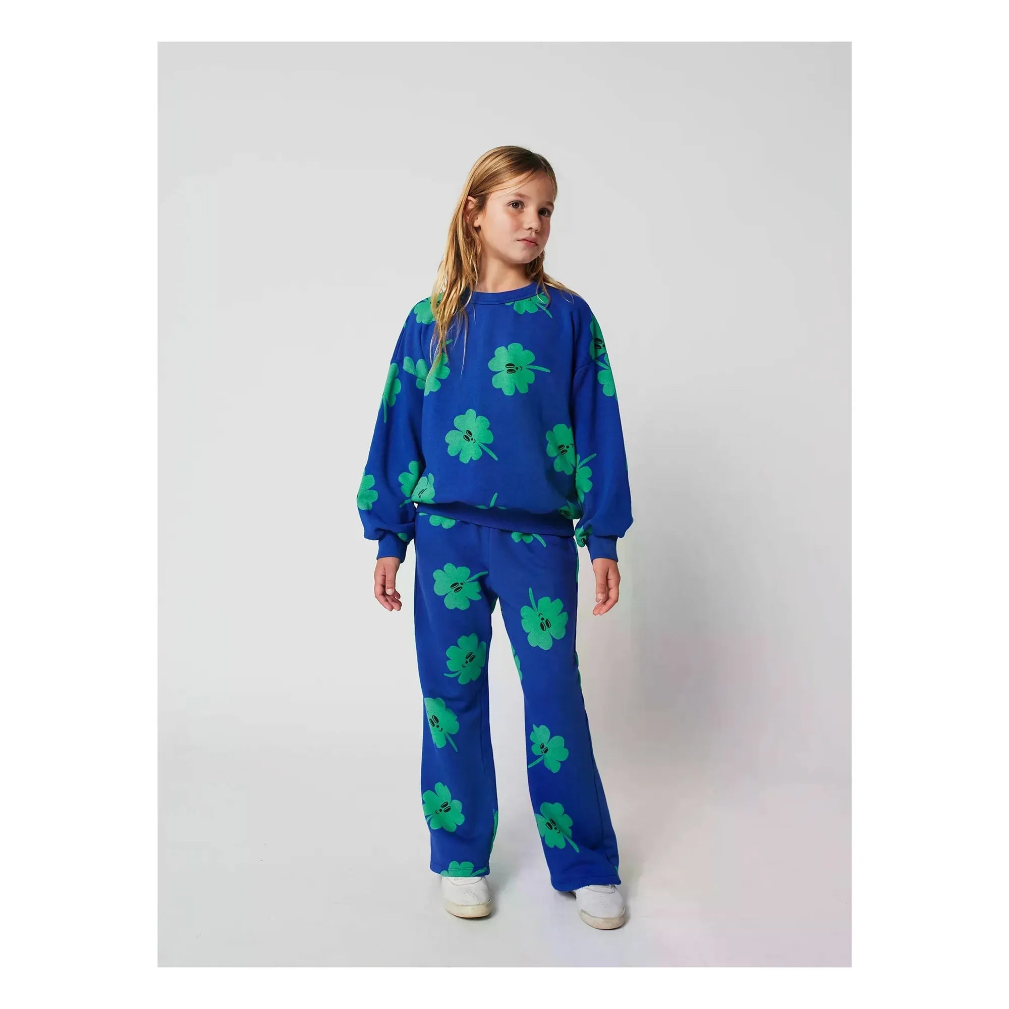 Bobo Choses - Trèfles Jogginghose aus Bio-Baumwolle | Blau