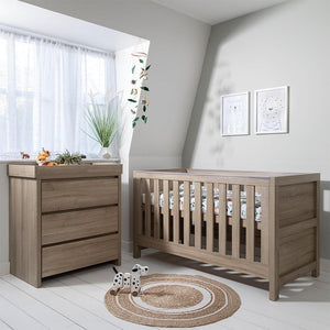 Tutti Bambini Modena 2 Piece Room Set - Oak-Nursery Sets-Oak-Without Mattress | Natural Baby Shower