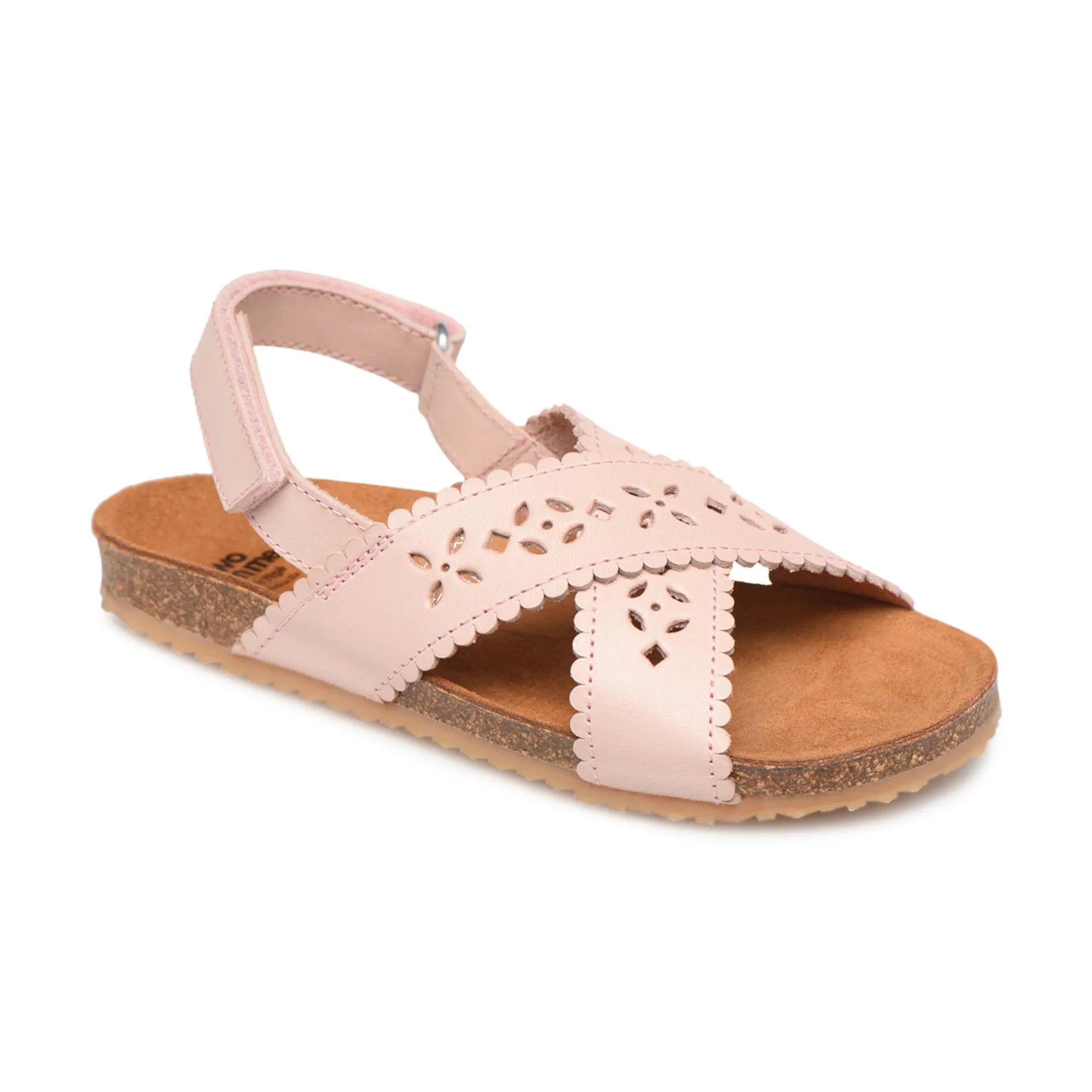 Pèpè - Two Con Me - Sandalen mit gekreuzten Riemen und Perforationen | Puderrosa