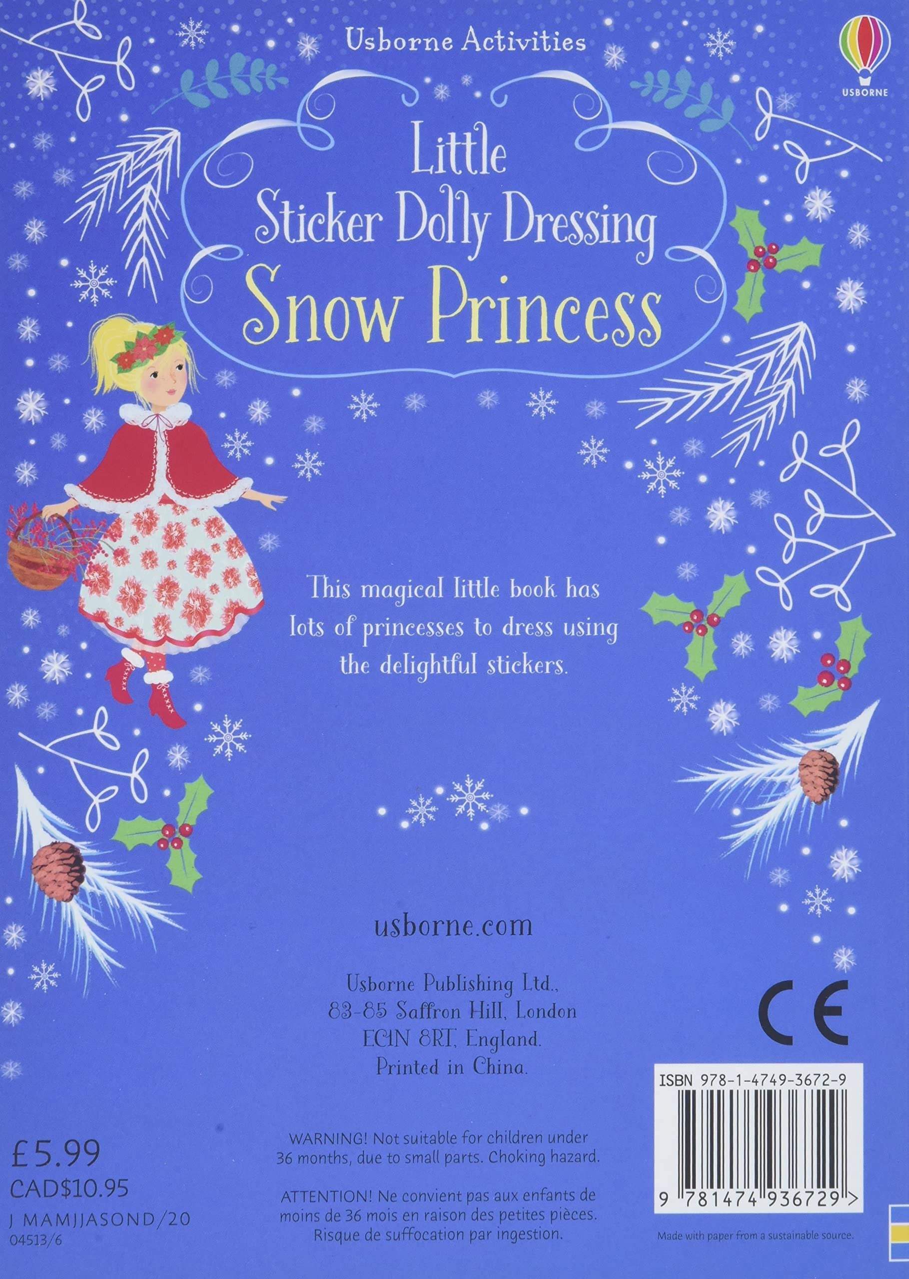Usborn - Little Sticker Dolly Dressing Schneeprinzessin Bilderbuch