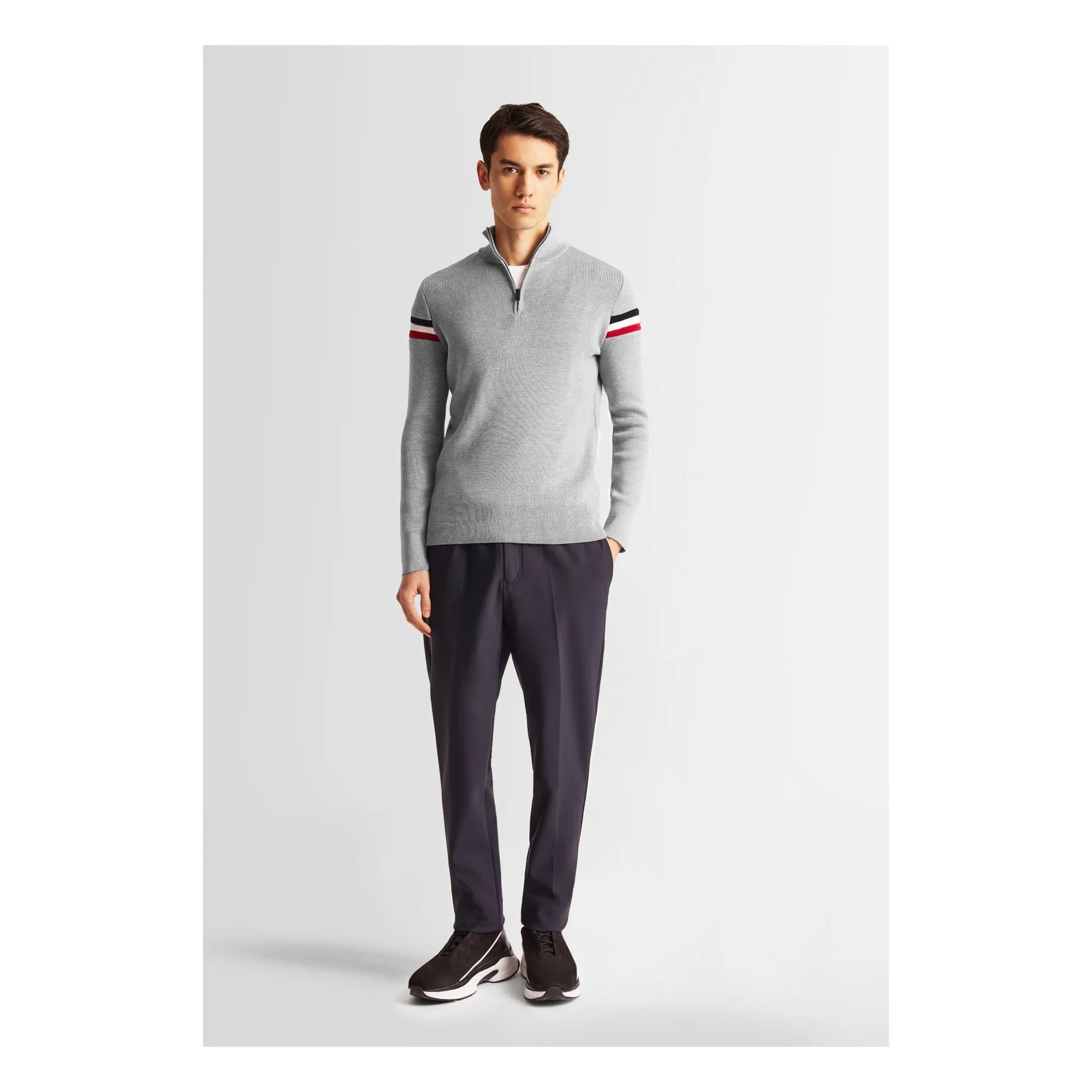 Fusalp - Wengen IV Merino-Woll-Zip-Sweatshirt | Grau