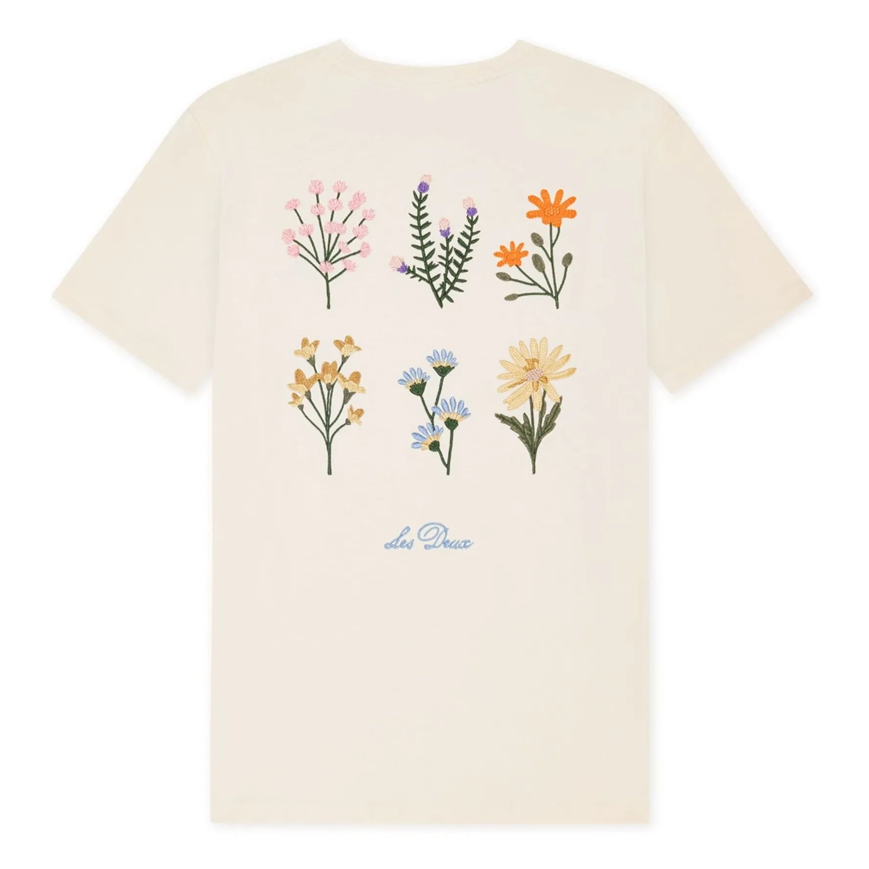 Les Deux - Wild Flower Baumwoll-T-Shirt | Weiß