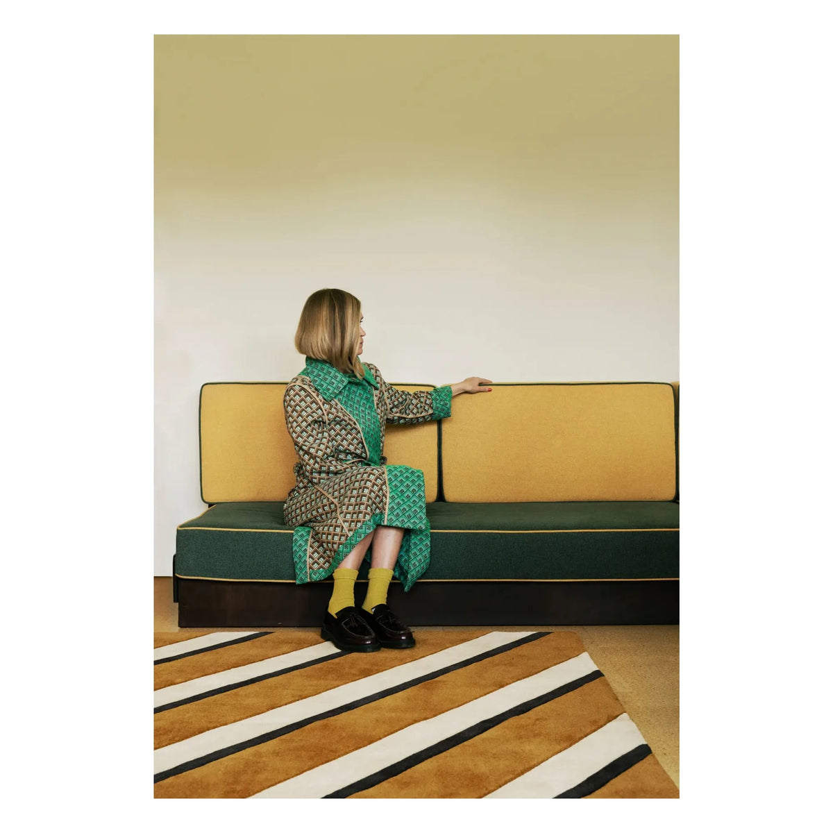 Layered - Wollteppich Diagonal, Tekla Evelina Severin | Kum