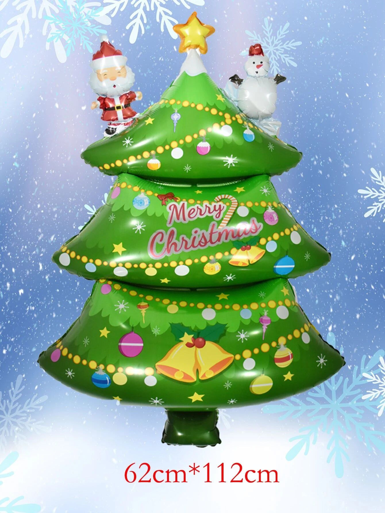 Neujahr – Weihnachtsbaum, groß, 62 cm, dekorativer Ballon