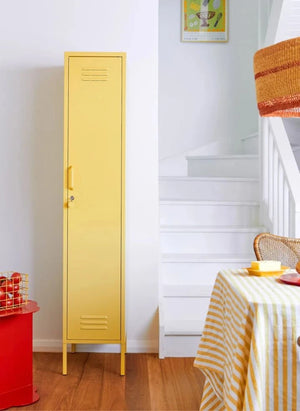 Mustard Made - Dünner Metallschrank | Blasses Gelb