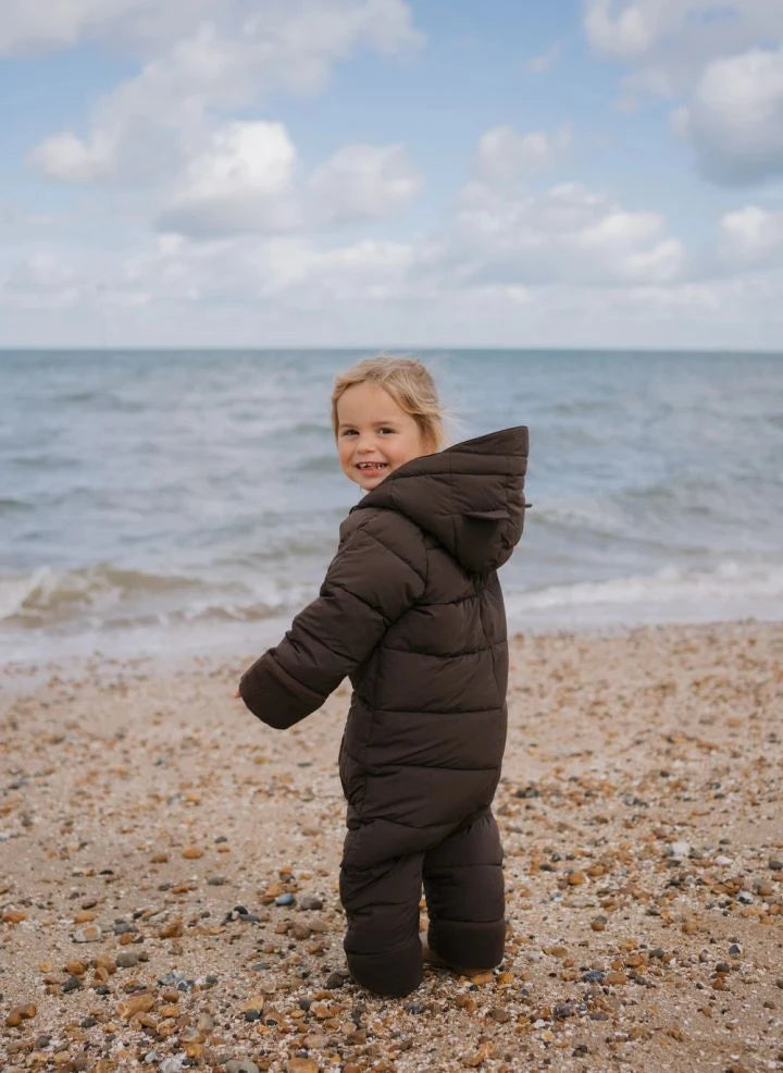 Töastie - Wasserfeste Kunstpelzkapuze Cloud Jacke | Braun