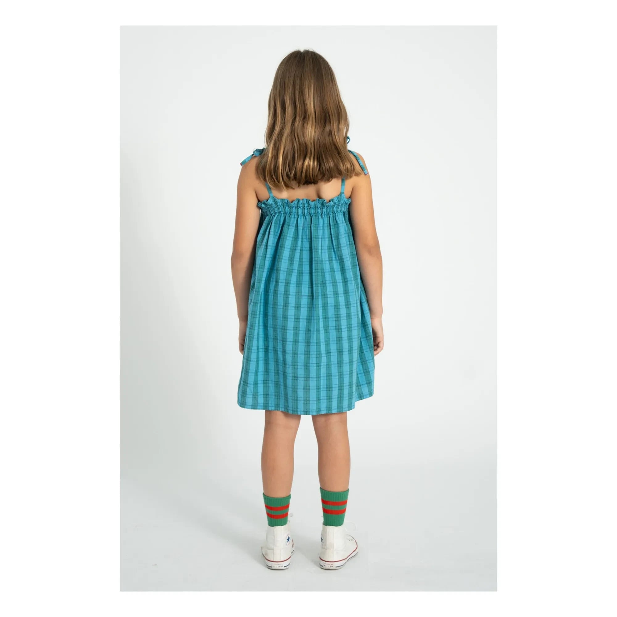 Piupiuchick - Kariertes Kleid aus Bio-Baumwolle | Blau