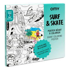 Omy - Ausmalposter - Surf & Skate