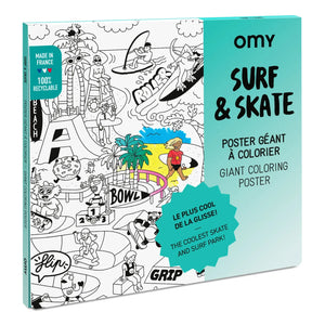 Omy - Ausmalposter - Surf & Skate