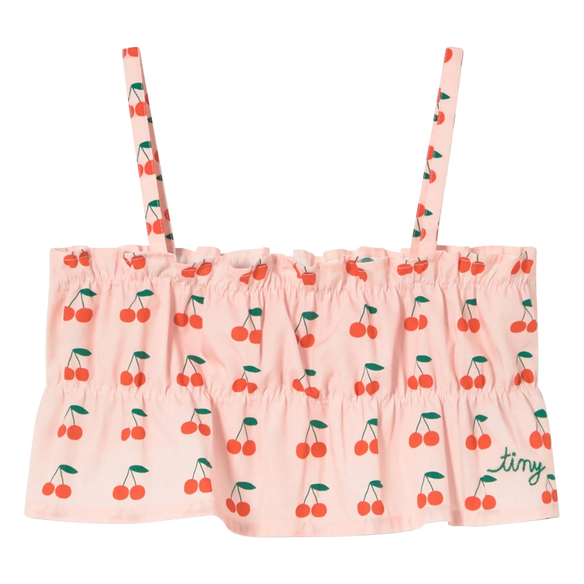 Tinycottons - Kirsch-Rüschen-Top | Hellrosa
