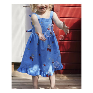 Fliink - Elma Strawberry Trägerloses Kleid | Azurblau