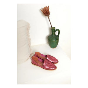 Mapache - Fröhliche Metallic-Sandalen | Rosa