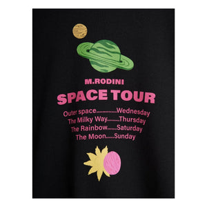 Mini Rodini - Space Tour Bio-Baumwoll-Sweatshirt | Schwarz