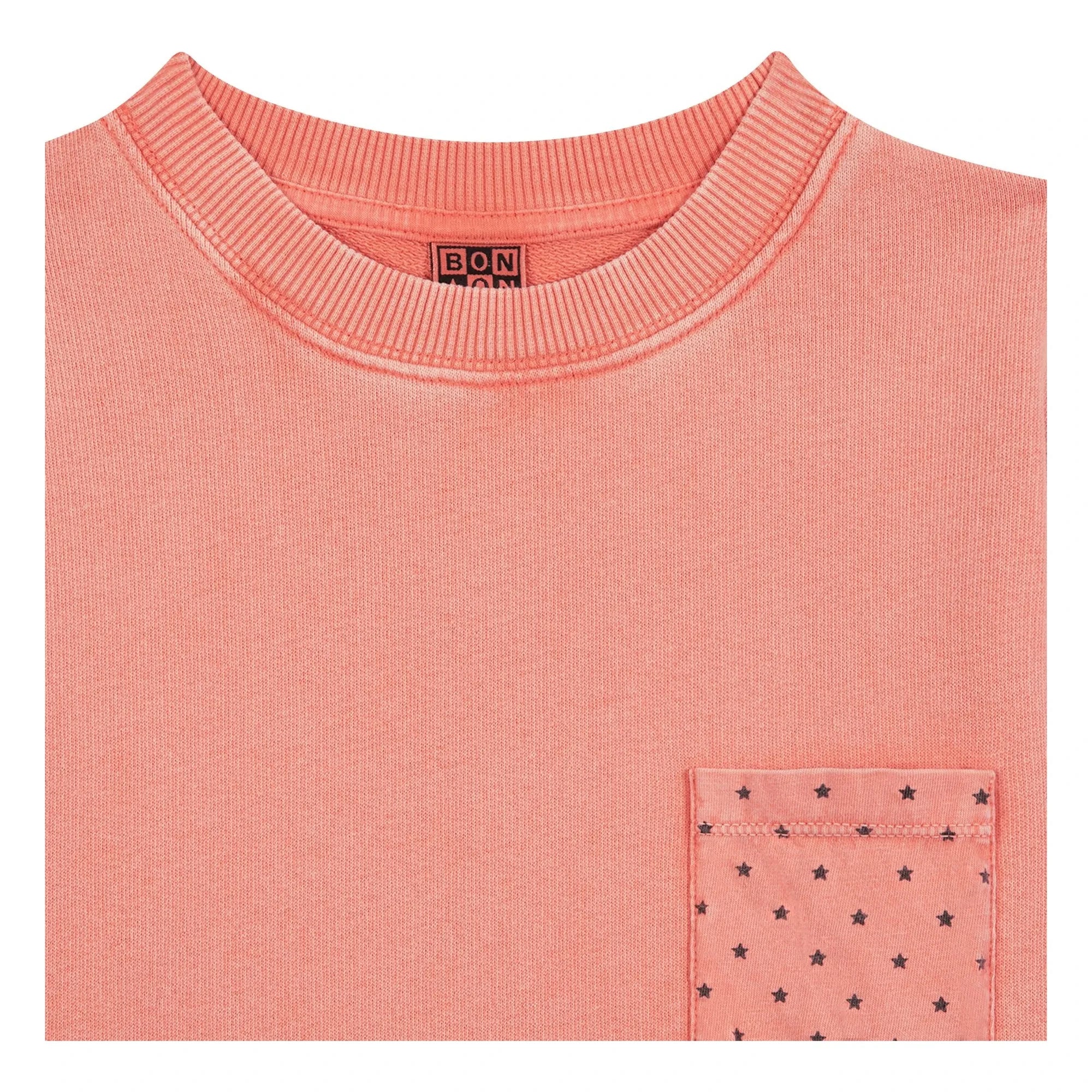 Bonton - Narzissen-Sweatshirt mit Sternentasche | Rosa