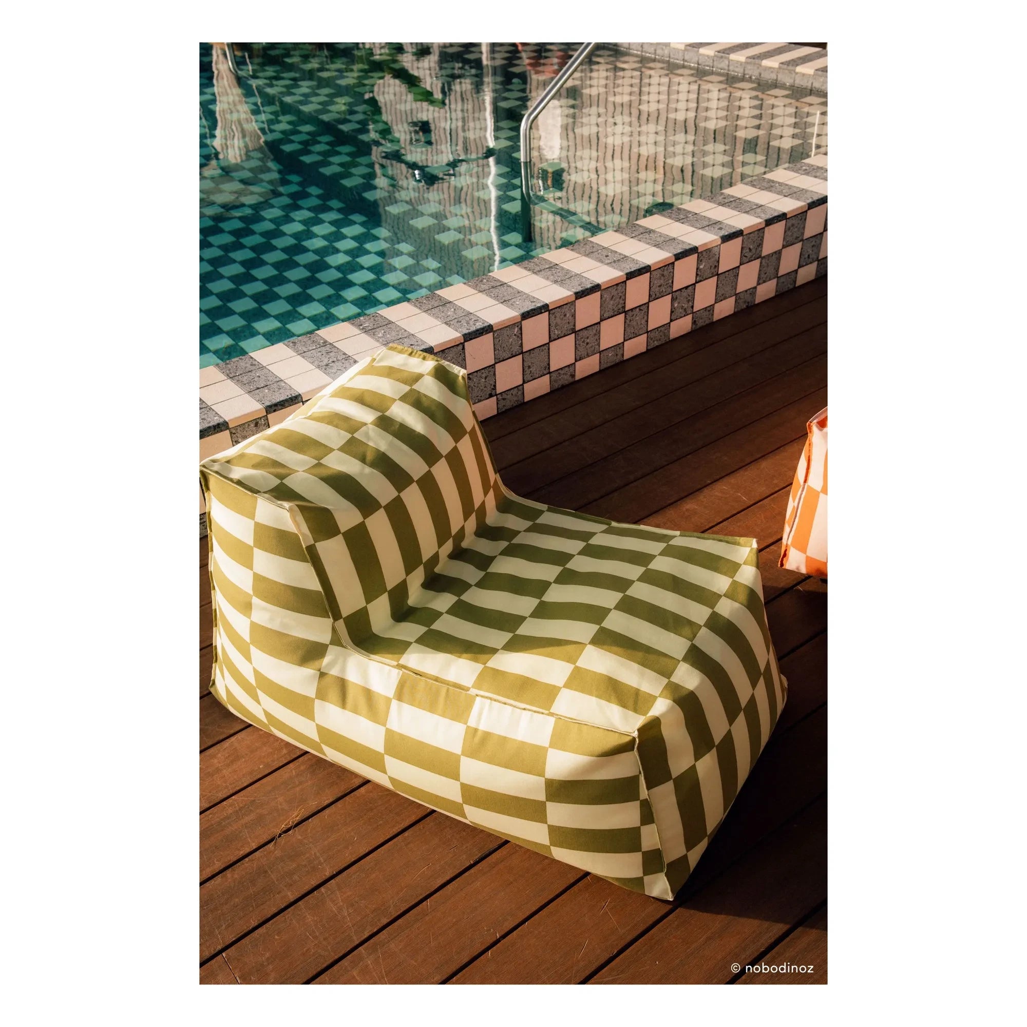 Nobodinoz - Matteo Tiles Outdoor-Langhocker | Grün