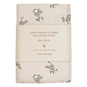 Main Sauvage - Spannbettlaken Holly Flowers | Sand