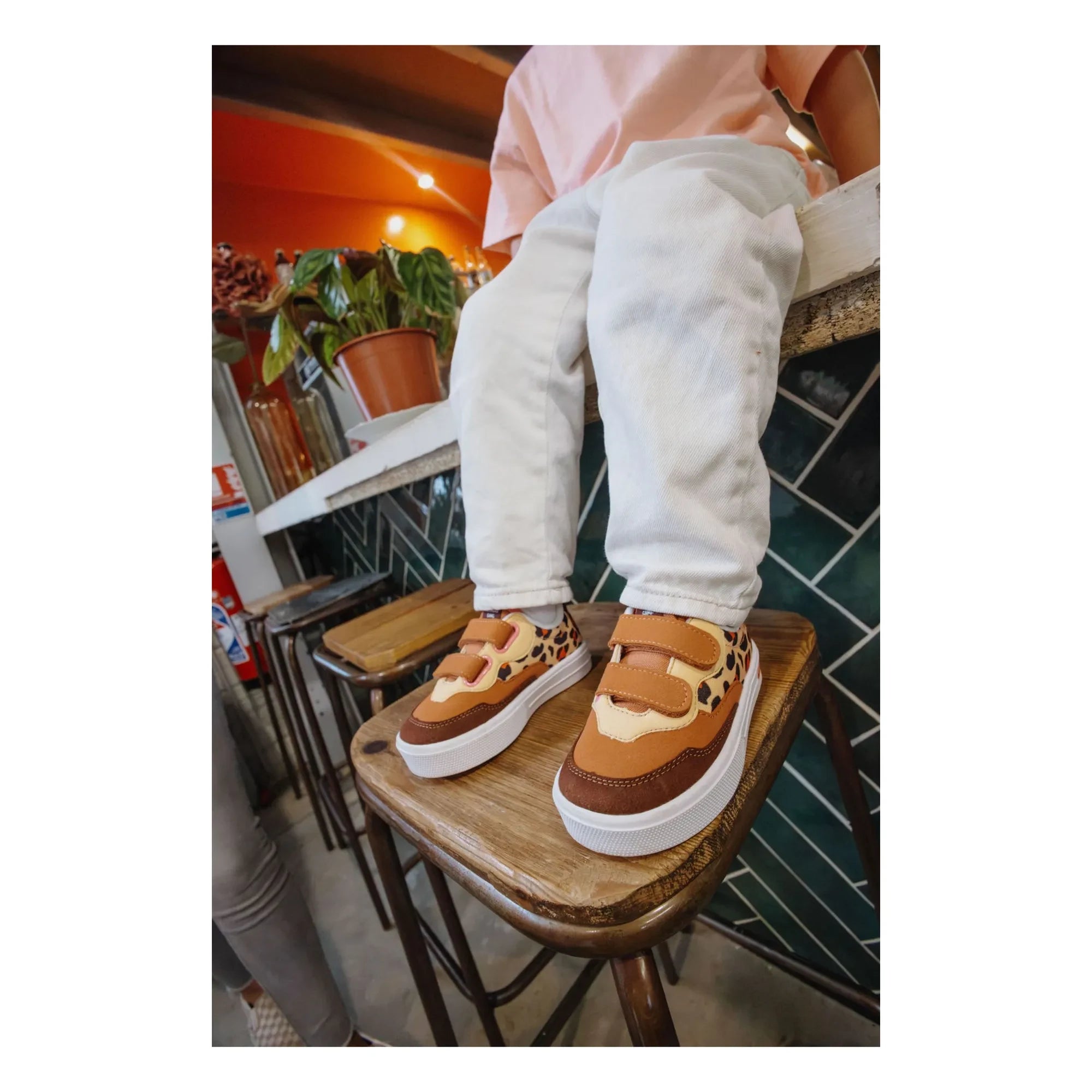 Hello Hossy - Leopard Scratch Sneaker | Creme