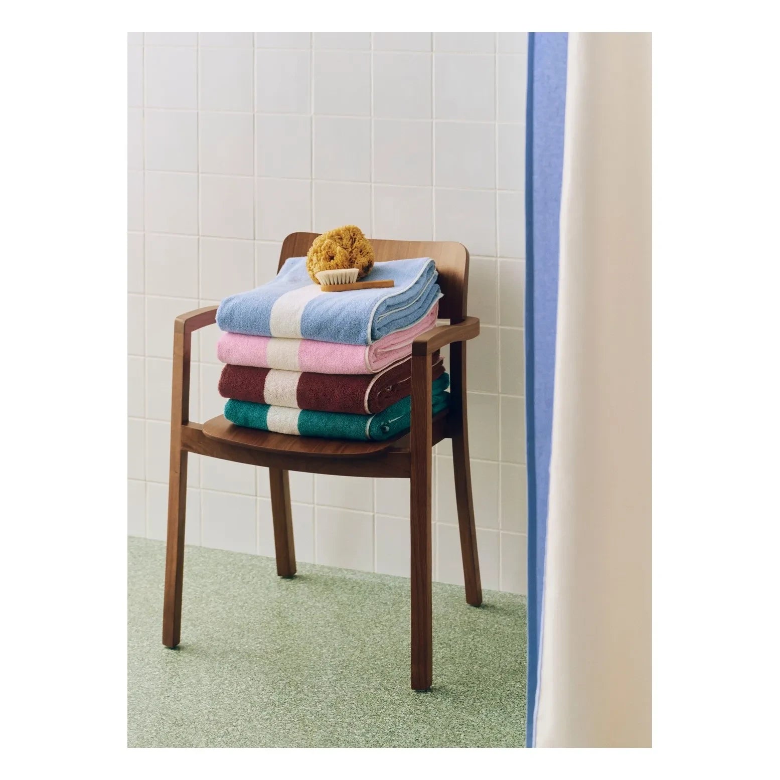 Hay - Çizgili Banyo Havlusu | Bordo
