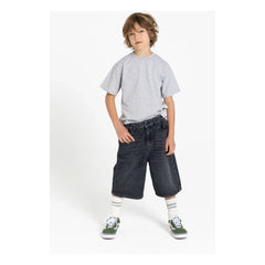 Finger in the nose - Bermuda Denim Oversize Sacha | Denim grau