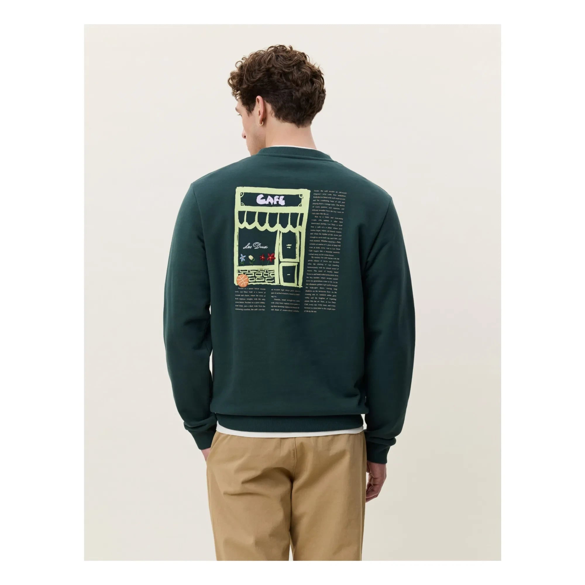 Les Deux - Sweat Café | Dunkelgrün