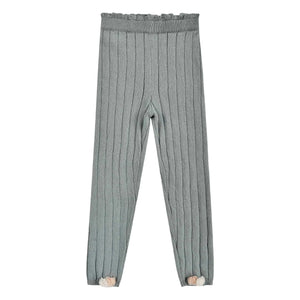 Louise Misha - Moldavia Gerippte Leggings | Grau-Blau