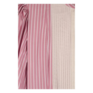 Maria de la Orden - Dimitra Gestreiftes Baumwollkleid | Rosa