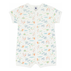 Petit Bateau - Shorts mit Tiermuster und Schlafsack | Weiß