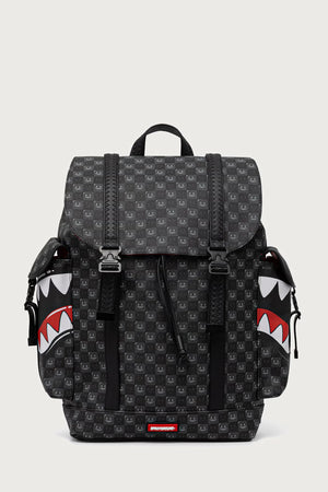 Sprayground - Schwarzer Rucksack mit Haifischen in Paris 910B9311NSZ