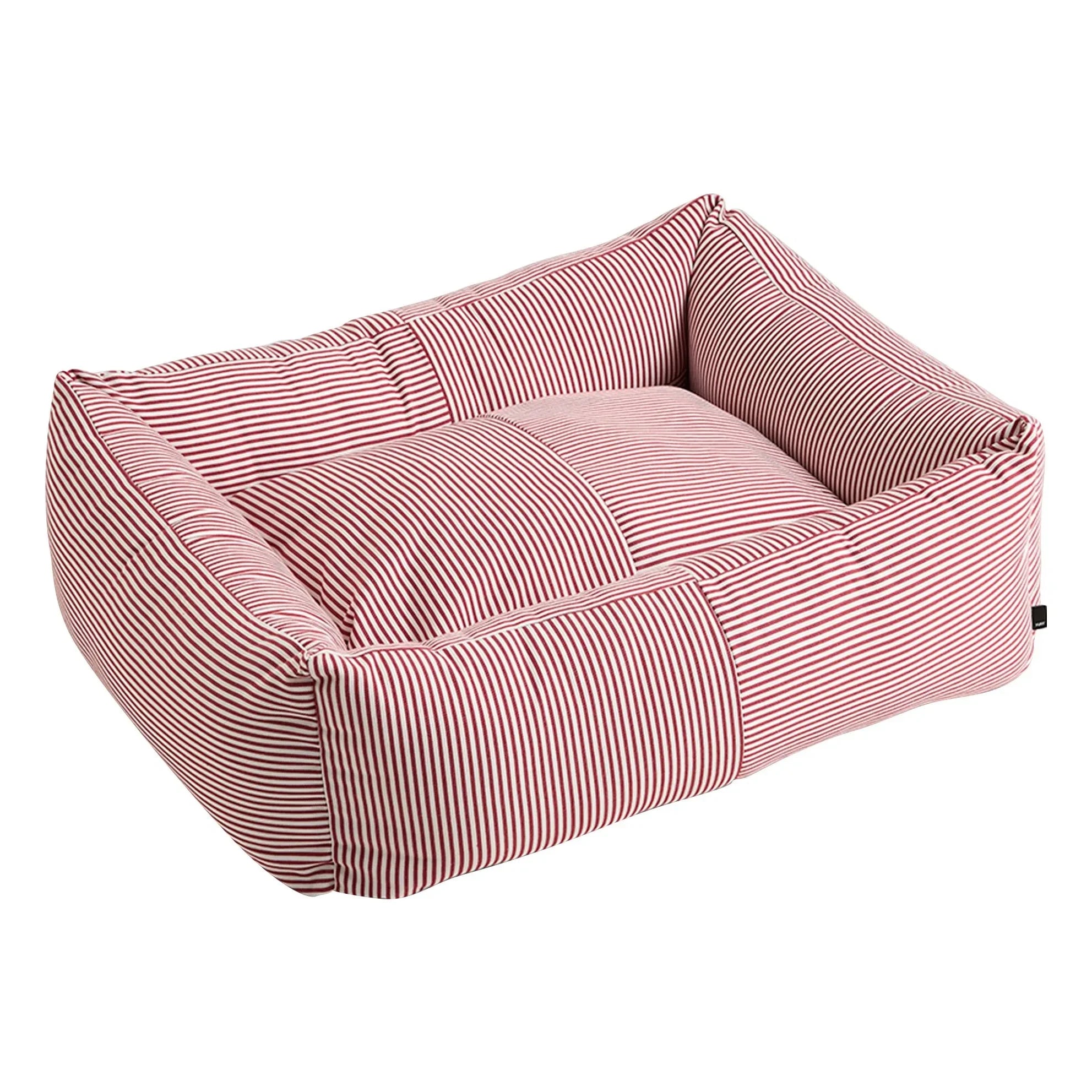 Hay - Gestreiftes Hundebett | Rot