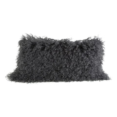 Maison de Vacances - Cardon Tibet Ziegenleder Kissen | Kohle