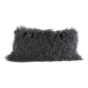 Maison de Vacances - Cardon Tibet Ziegenleder Kissen | Kohle
