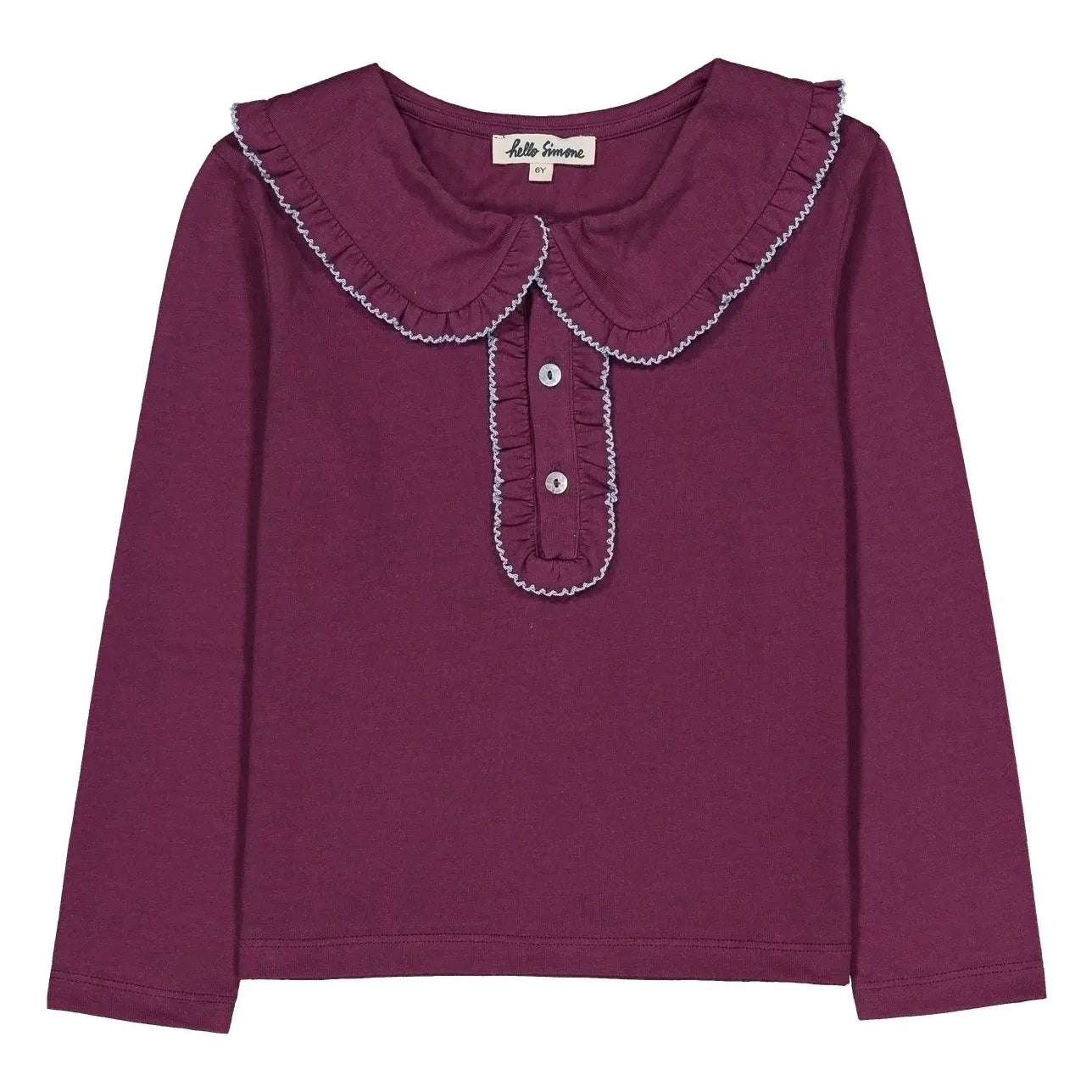 Hello Simone - Matou Bio-Baumwoll-T-Shirt | Bordeaux
