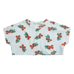 Bobo Choses – Bio-Baumwolle Tomaten Crop T-Shirt | Hellblau