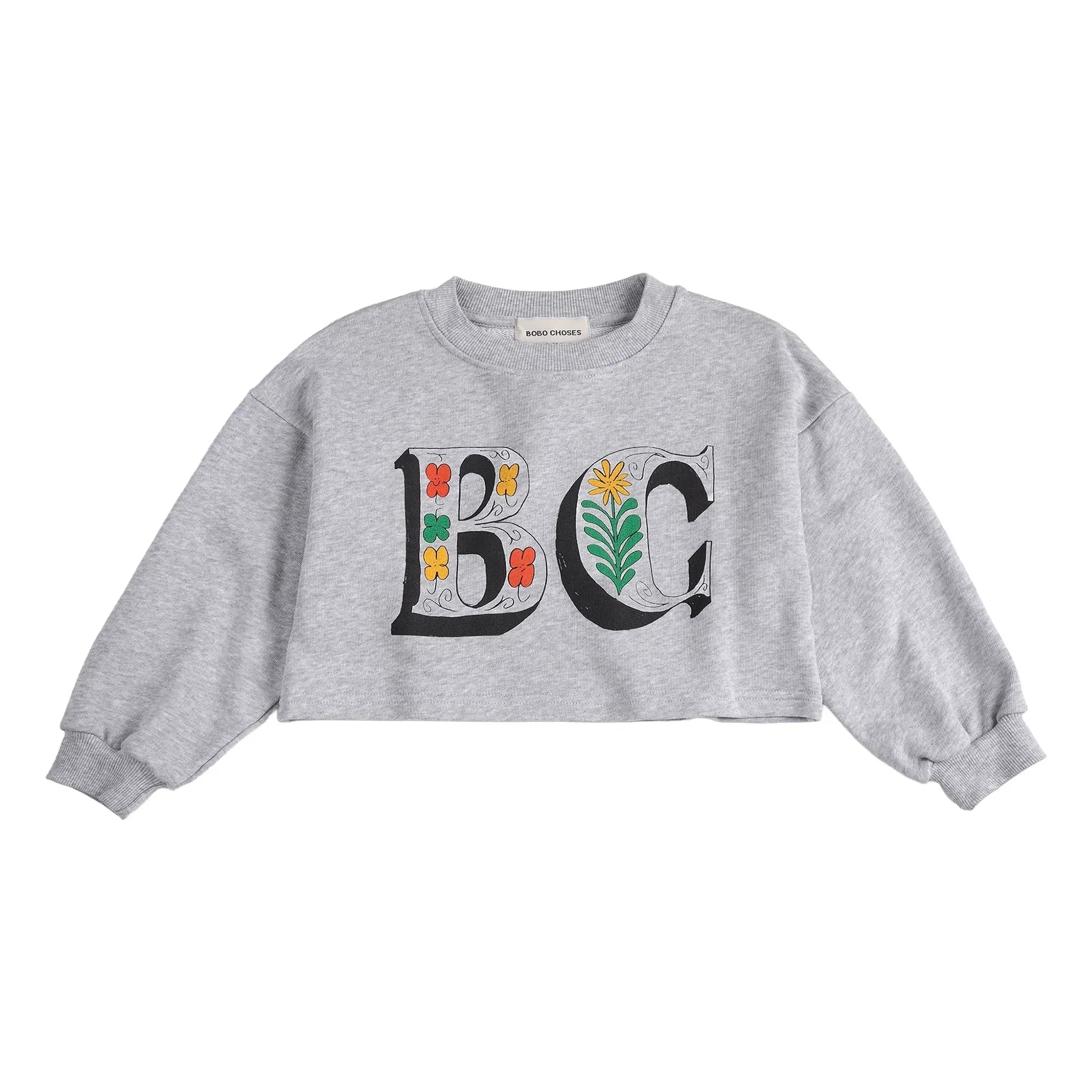 Bobo Choses - Bio-Baumwolle Sweat Crop BC | Grau meliert