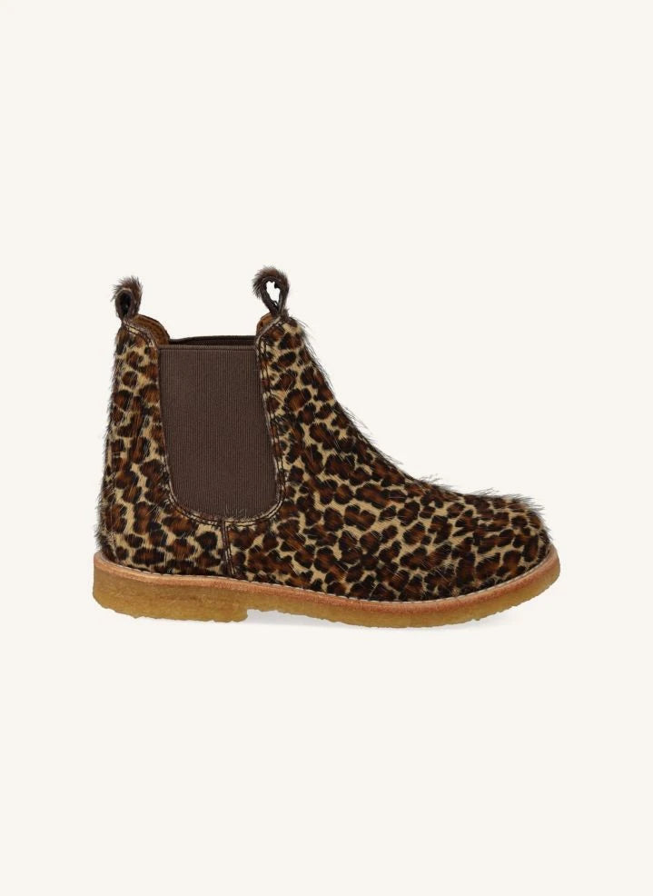Angulus - Pony-Leopard Chelsea-Stiefel | Braun