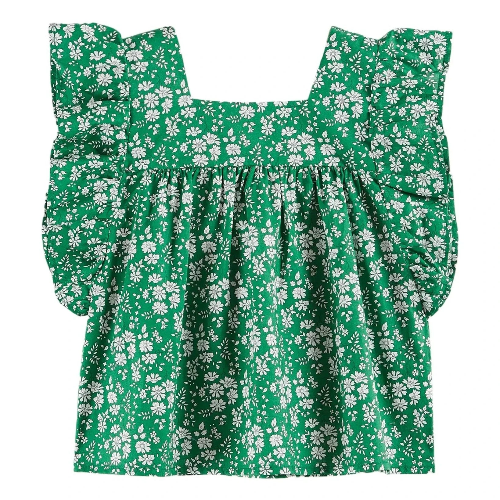 Emile et Ida - Liberty Bluse | Grün