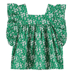 Emile et Ida - Liberty Bluse | Grün