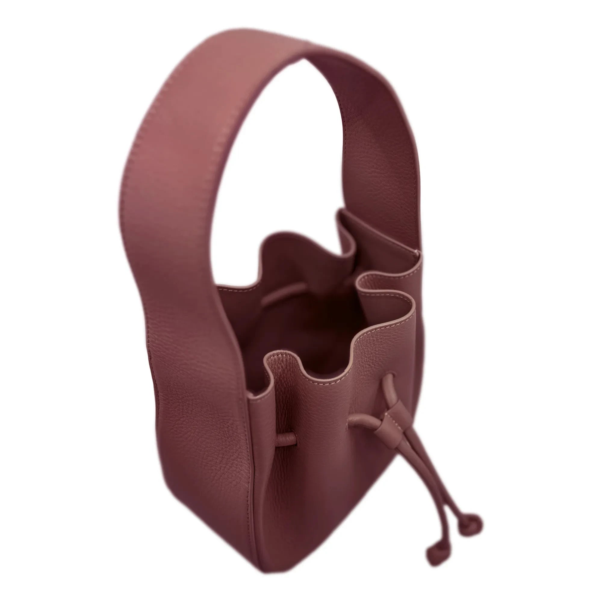 Studio Amélia - Geraffte Mini-Tasche | Aubergine