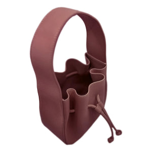 Studio Amélia - Geraffte Mini-Tasche | Aubergine