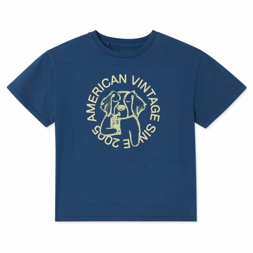 American Vintage - Fizvalley Hunde-T-Shirt | Blau