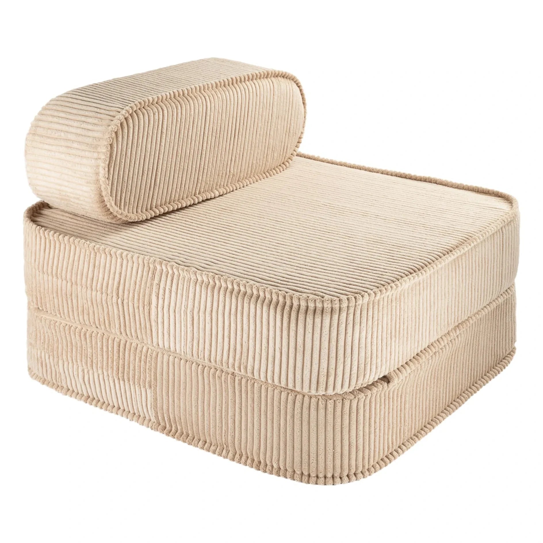 Wigiwama - Cord-Samt-Sessel niedrig | Hellbraun