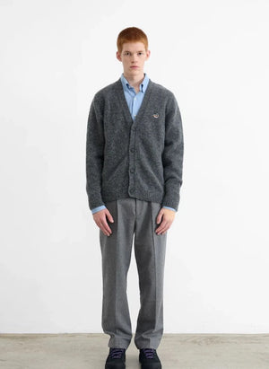 Edmmond Studios - Duck Patch Cardigan | Grau