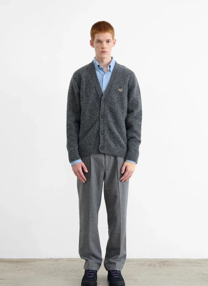 Edmmond Studios - Duck Patch Cardigan | Grau