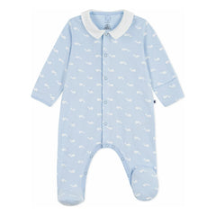 Petit Bateau - Dors Bien Baleines Bio-Baumwolle Pyjama | Hellblau