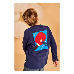 AO76 - Ben Ping Pong Bio-Baumwoll-T-Shirt | Marineblau