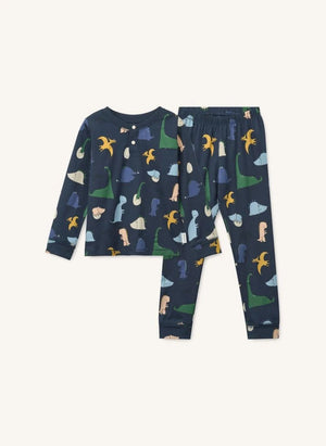 Liewood - Wilhelm Dinosaurier Organische Baumwolle Pyjama | Dunkelblau