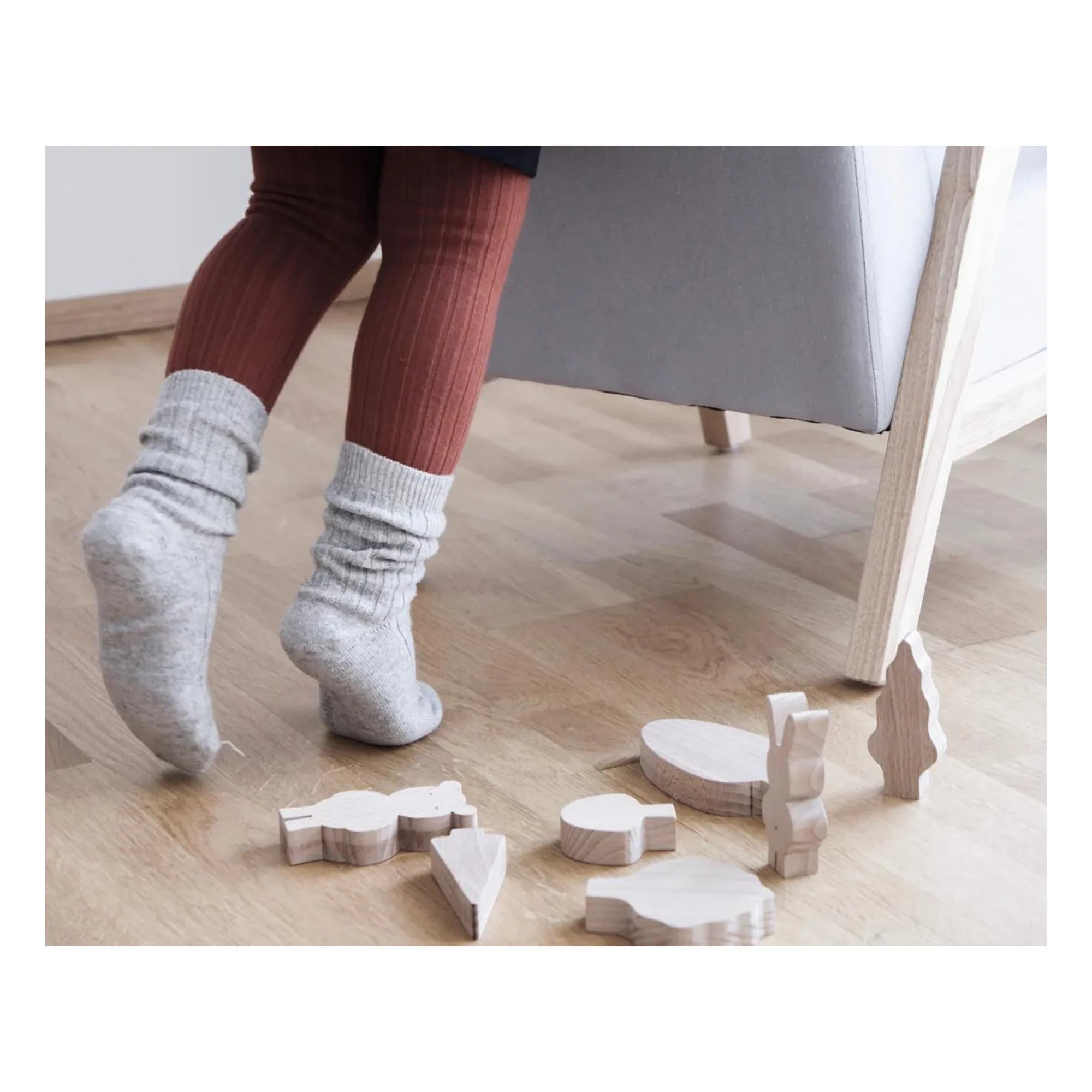 Collégien - Samoa Kaschmir-Merino-Wollsocken | Hellgrau