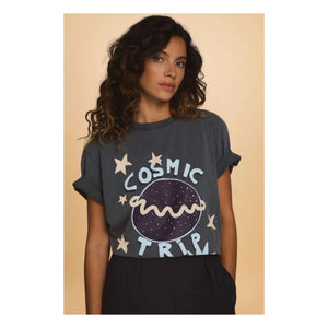 Elise Chalmin - Cosmic Trip Baumwoll-T-Shirt | Grau