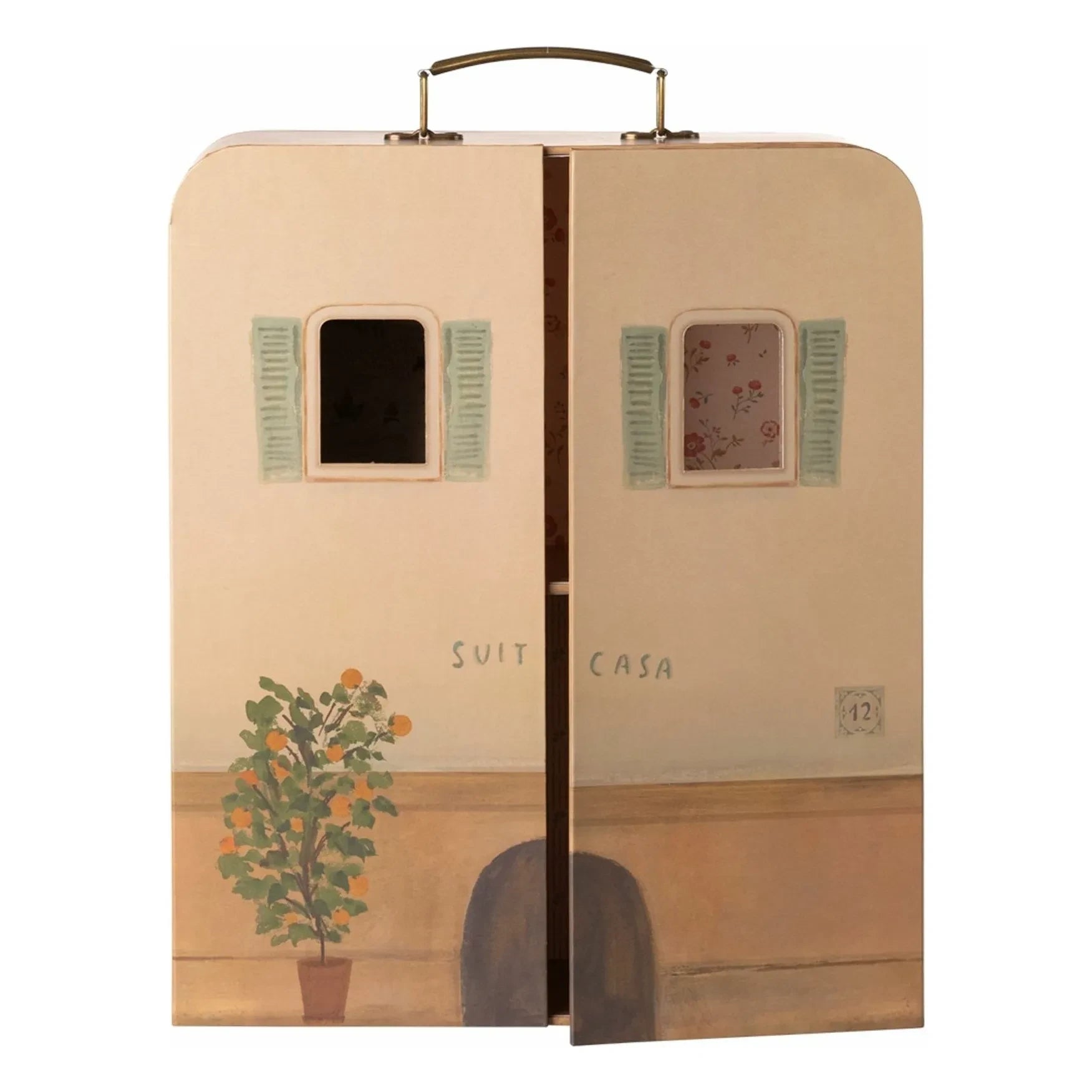 Maileg - Haus Suitcase, Kleine Schwester & Kleiner Bruder Maus
